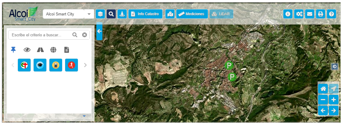 Imagen de la aplicación Geoportal que permite consultar diferentes rutas por la ciudad